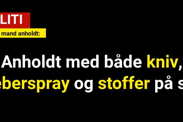 Mand anholdt med kniv, peberspray og stoffer