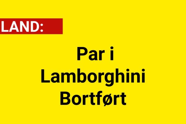 DRAMA: Par i Lamborghini Bortført