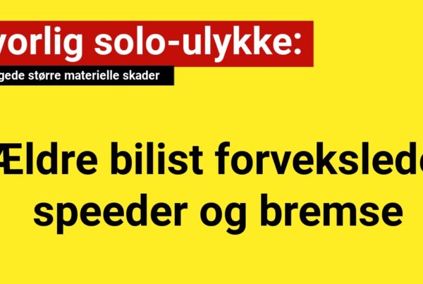 Ældre bilist forvekslede speeder og bremse – forårsagede større materielle skader