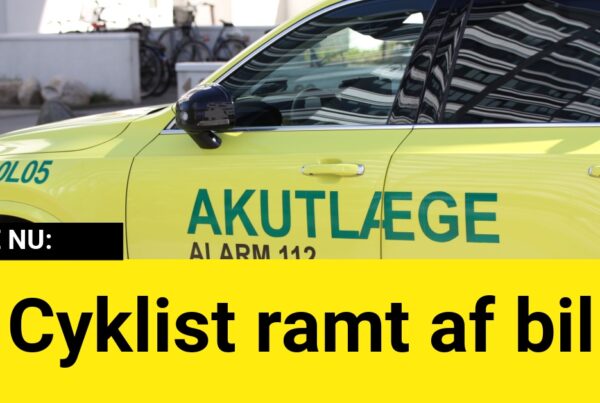 Cyklist ramt af bil
