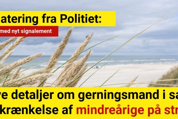 Opdatering fra Politiet: Nye detaljer om gerningsmand i sag om krænkelse af mindreårige på strand