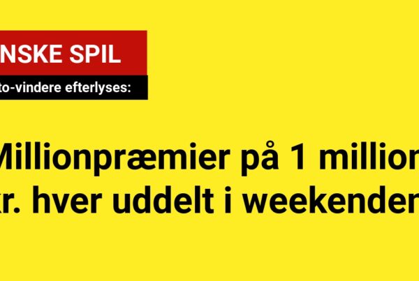 To Lotto-vindere efterlyses: Millionpræmier på 1 million kr. hver uddelt i weekenden