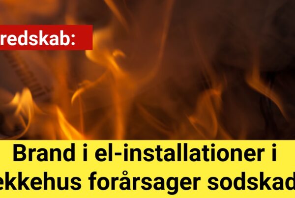 Brand i el-installationer i rækkehus forårsager sodskader