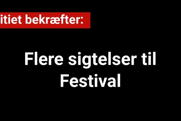 Politiet bekræfter: Flere sigtelser til Festival