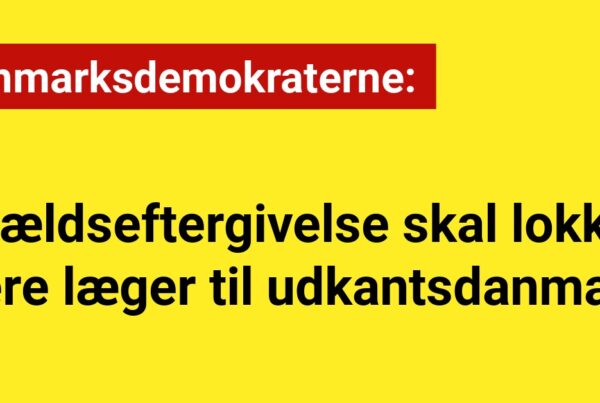 Gældseftergivelse skal lokke flere læger til udkantsdanmark