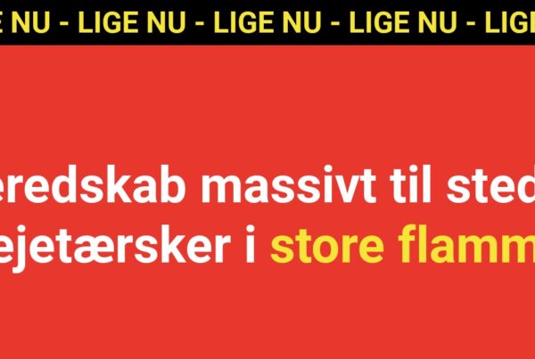Beredskab massivt til stede: Mejetærsker i store flammer