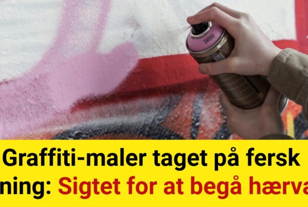 Graffiti-maler taget på fersk gerning: Sigtet for at begå hærværk