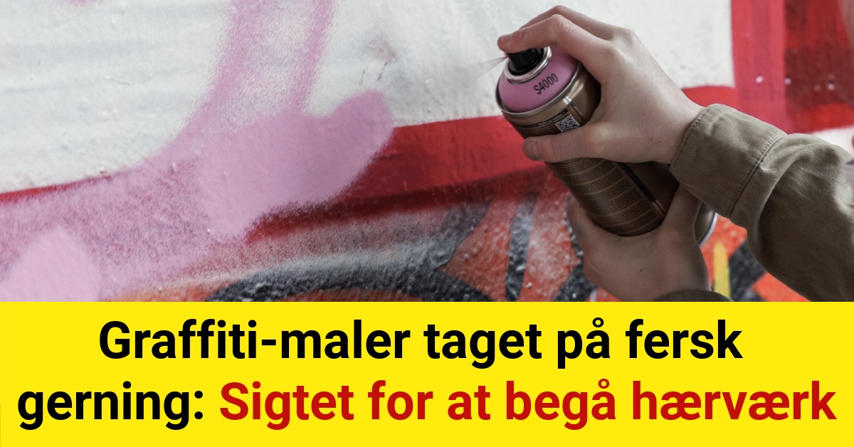 Graffiti-maler taget på fersk gerning: Sigtet for at begå hærværk