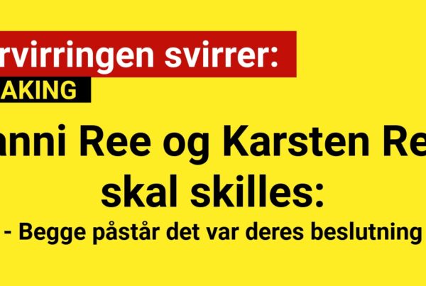 Janni Ree og Karsten Ree skal skilles: Begge påstår det var deres beslutning