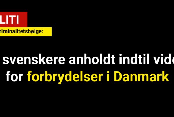 Stor Kriminalitetsbølge: 17 svenskere indtil videre anholdt for forbrydelser i Danmark