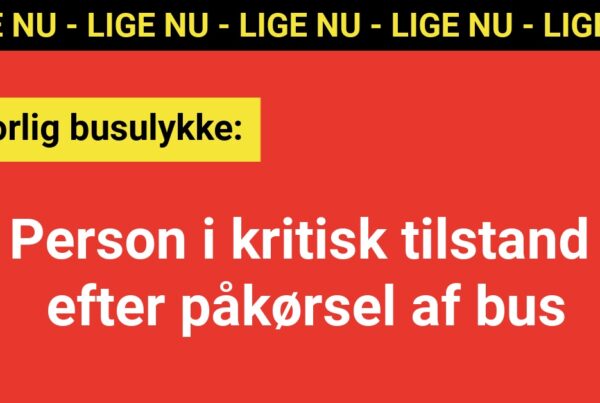 Alvorlig busulykke: Person i kritisk tilstand efter påkørsel af bus