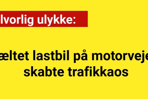 Væltet lastbil på motorvejen skabte trafikkaos