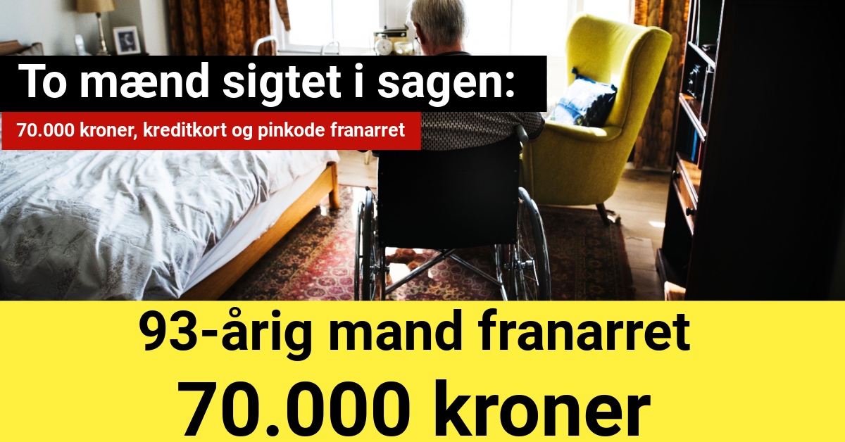 To mænd sigtet: Franarrede ældre mand 70.000 kroner