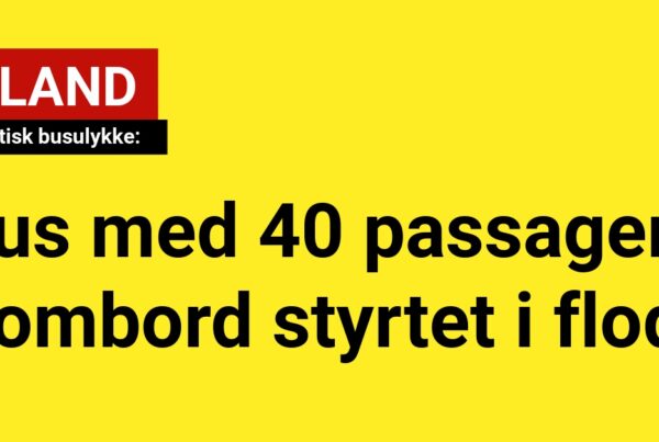 Dramatisk busulykke: Passagerbus med 40 personer ombord er styrtet i flod