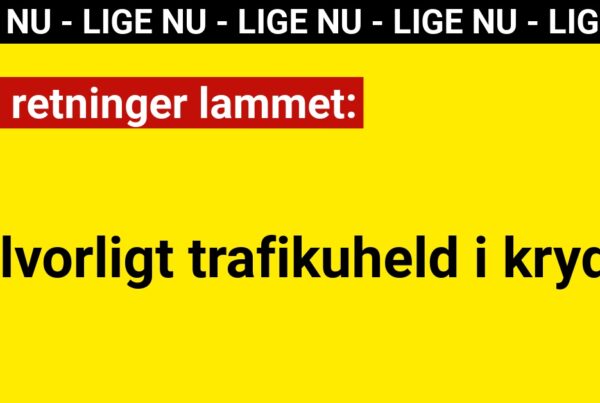 Alvorligt trafikuheld i kryds: Alle retninger lammet