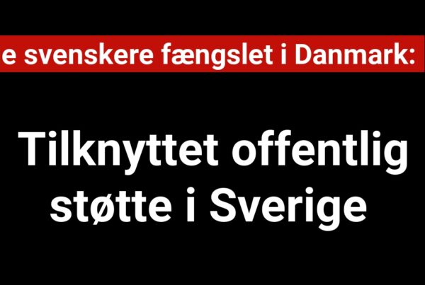 Unge svenskere fængslet i Danmark: Tilknyttet offentlig støtte i Sverige