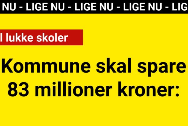 Kommune skal spare 83 millioner kroner: Vil lukke skoler