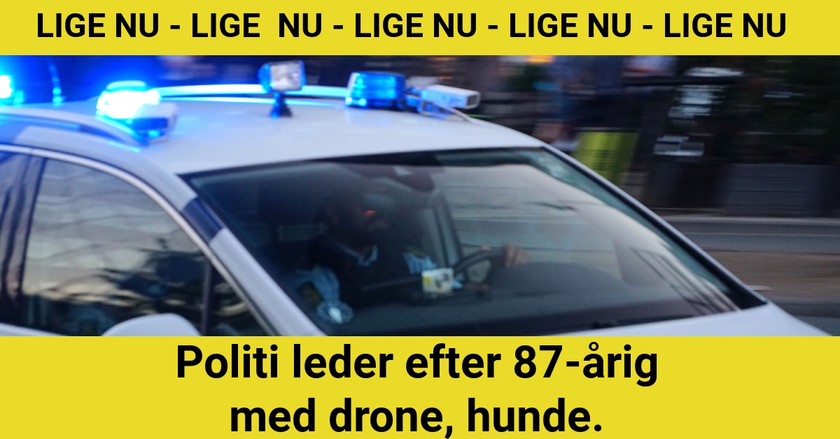 Politi leder efter 87-årig med drone, hunde - Nyhed24.dk