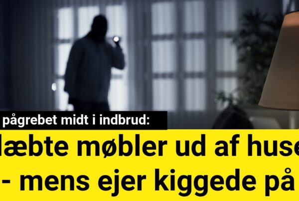 Tyv pågrebet midt i indbrud: Slæbte møbler ud af huset mens ejer kiggede på