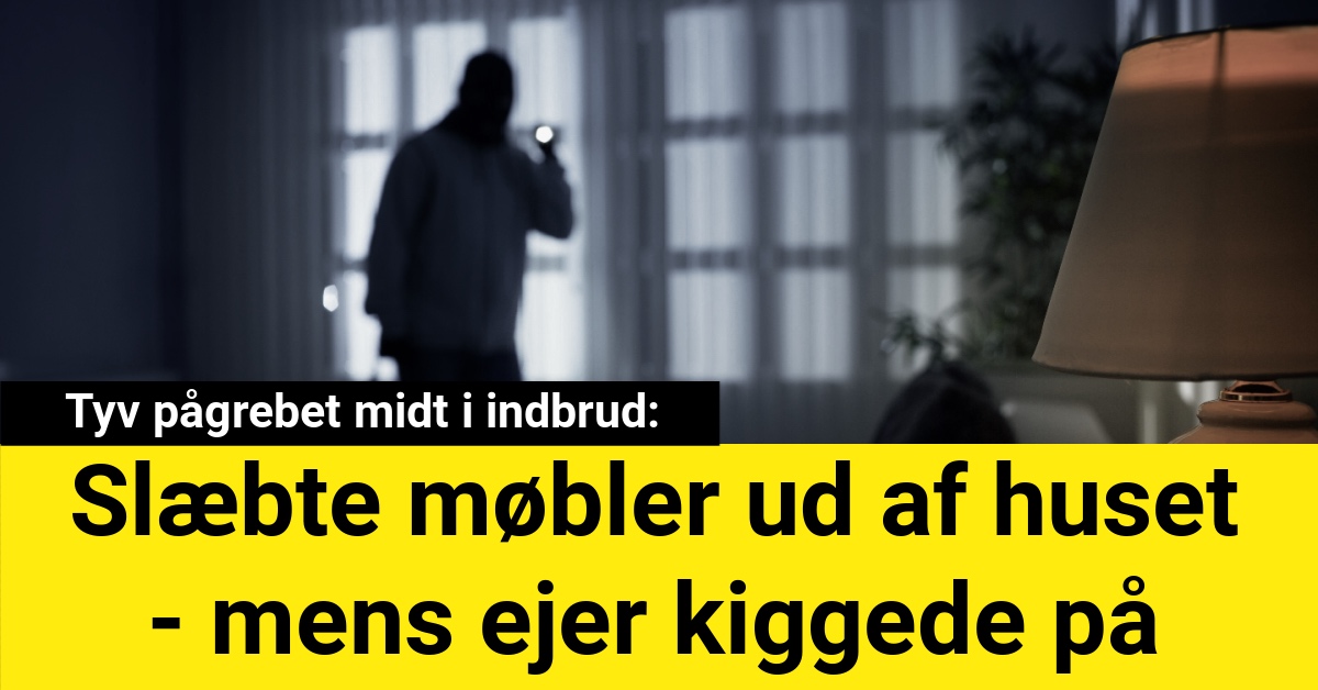 Tyv pågrebet midt i indbrud: Slæbte møbler ud af huset mens ejer kiggede på