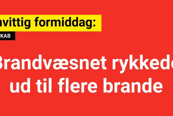 Vanvittig formiddag: brandvæsnet rykkede ud til flere brande