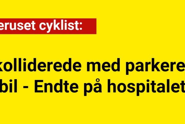 Beruset cyklist kolliderede med parkeret bil - Endte på hospitalet