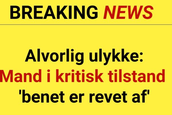 Alvorlig ulykke: Mand i kritisk tilstand 'benet er revet af'