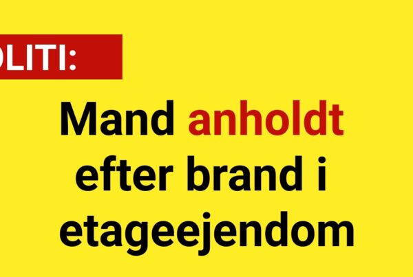 Mand anholdt efter brand i etageejendom