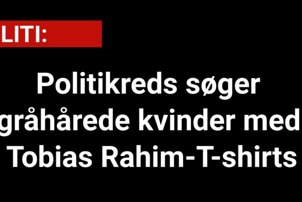 Politikreds søger gråhårede kvinder med Tobias Rahim-T-shirts