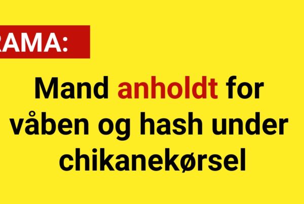 Mand anholdt for våben og hash under chikanekørsel
