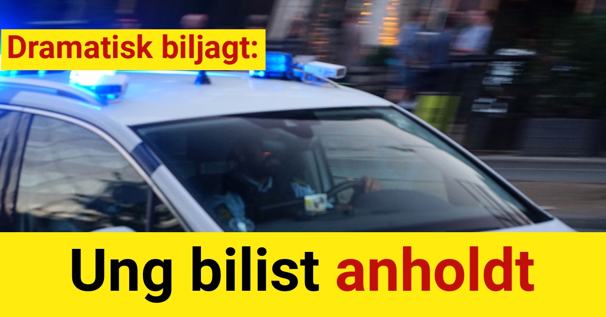 Dramatisk biljagt: Ung bilist anholdt