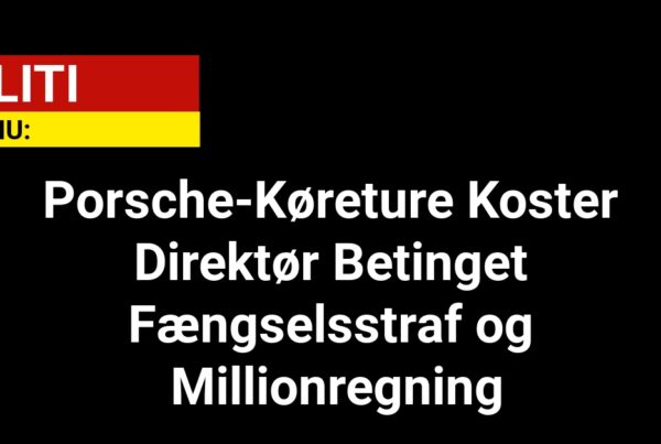 Porsche-Køreture Koster Direktør Betinget Fængselsstraf og Millionregning