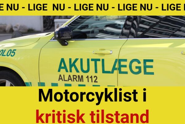 Motorcyklist i kritisk tilstand
