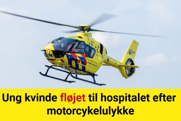 LIGE NU: Ung kvinde fløjet til hospitalet efter motorcykelulykke