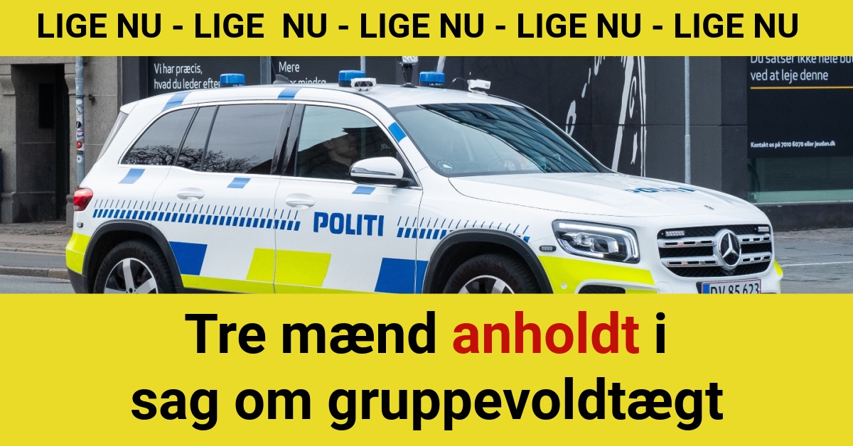 Politiet bekræfter: Tre mænd anholdt i sag om gruppevoldtægt