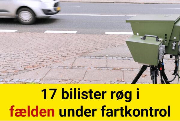17 bilister røg i fælden under fartkontrol