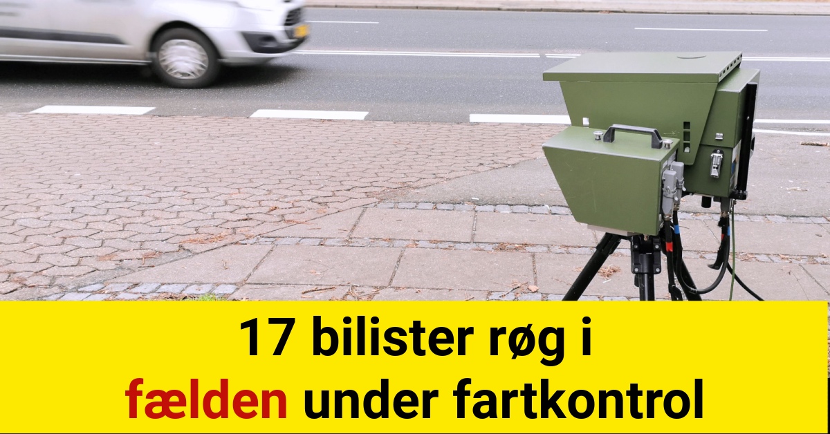 17 bilister røg i fælden under fartkontrol