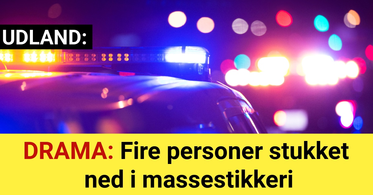 DRAMA: Fire personer stukket ned i massestikkeri