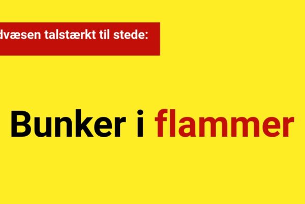 Brandvæsen talstærkt til stede: Bunker i flammerBrandvæsen talstærkt til stede: Bunker i flammer