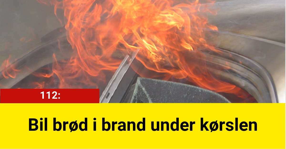 Bil brød i brand under kørslen