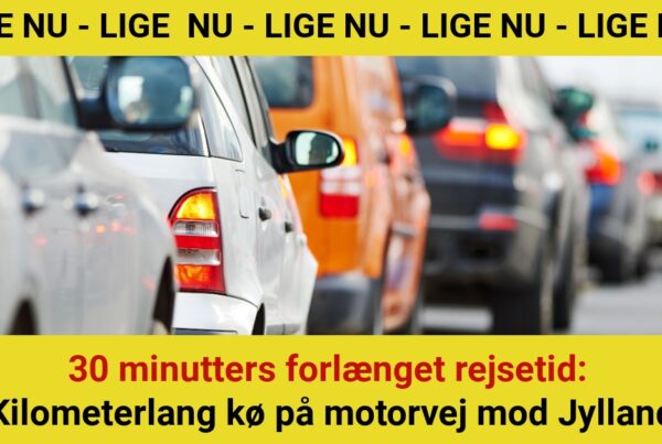 30 minutters forlænget rejsetid: Kilometerlang kø på motorvej mod Jylland