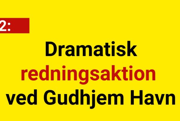 Dramatisk redningsaktion ved Gudhjem Havn