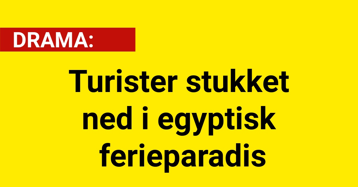 Turister stukket ned i egyptisk ferieparadis