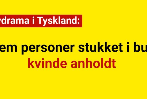 Knivdrama i Tyskland: Fem personer stukket i bus - kvinde anholdt
