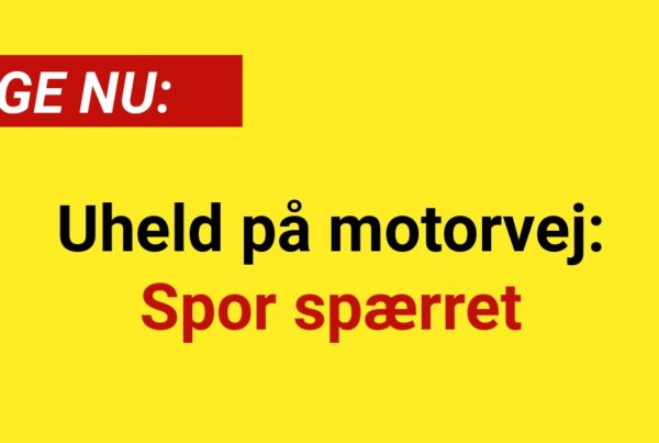 Uheld på motorvej: Spor spærret