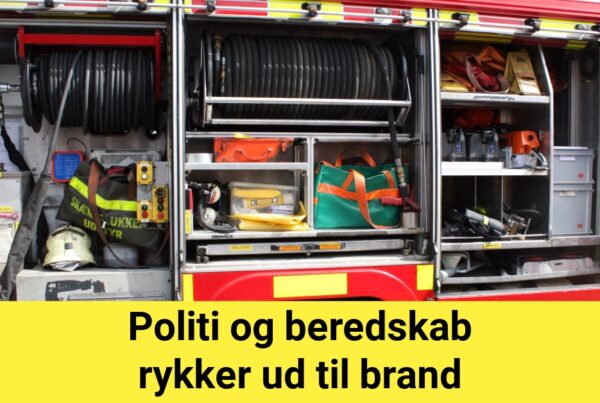 Politi og beredskab rykkede ud til brand