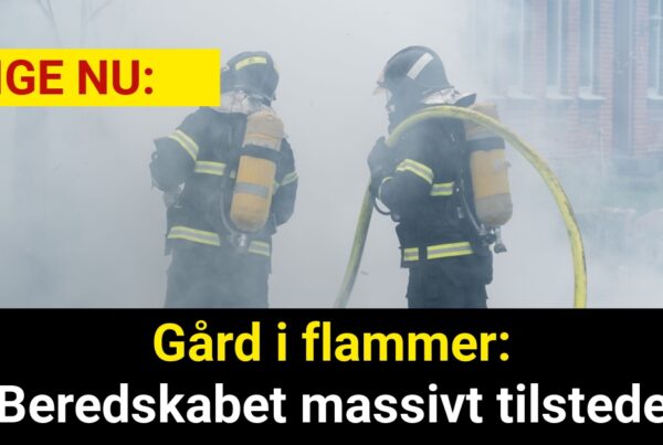 Gård i flammer: Beredskabet massivt tilstede