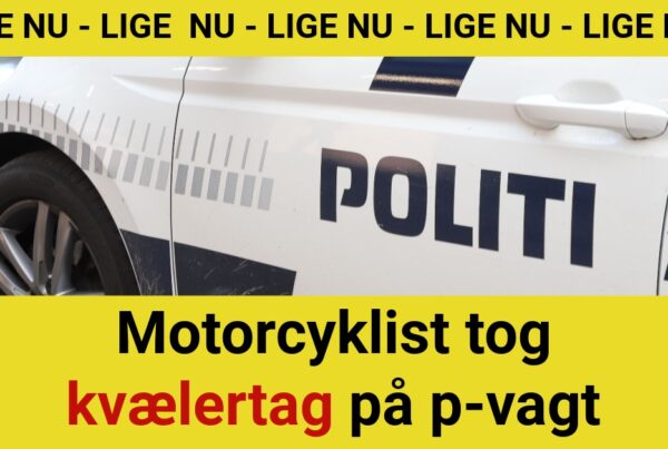 Motorcyklist tog kvælertag på p-vagt