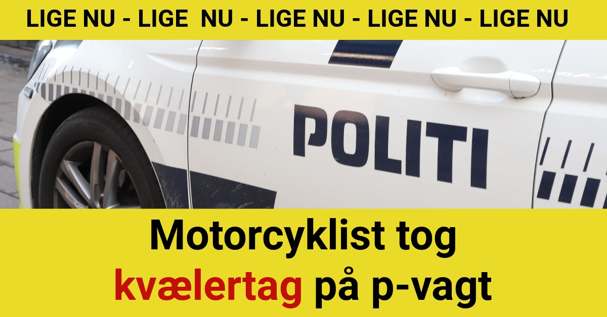 Motorcyklist tog kvælertag på p-vagt