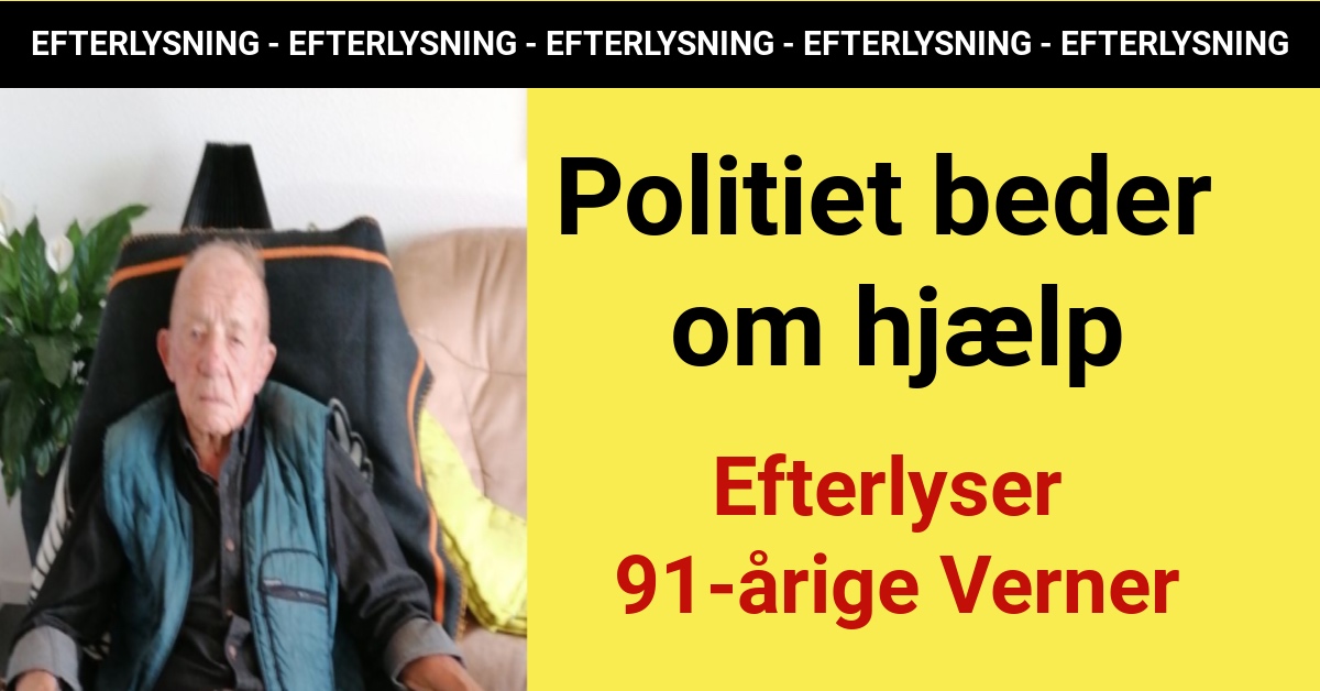 LIGE NU: Politiet efterlyser 91-årige Verner